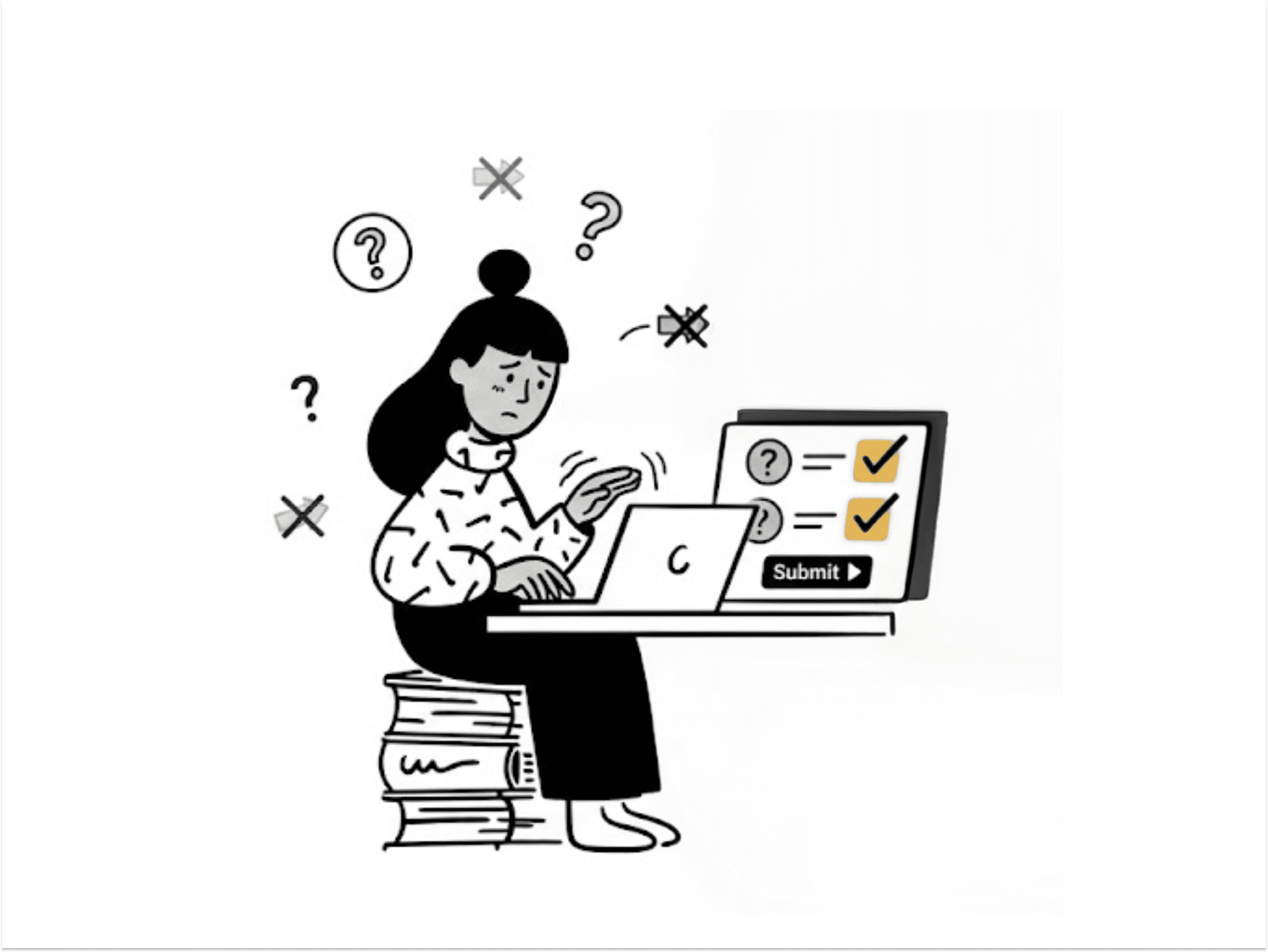 Key finding illustration for step 7: self-doubt and confidence despite correct answers